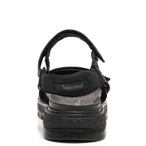 Timberland Black Leather Ray City Ankle Strap Sandals Shoes Flats Multi Size NEW