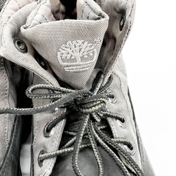 Timberland Roll Top Quilted‎ Gray Boot Size 6