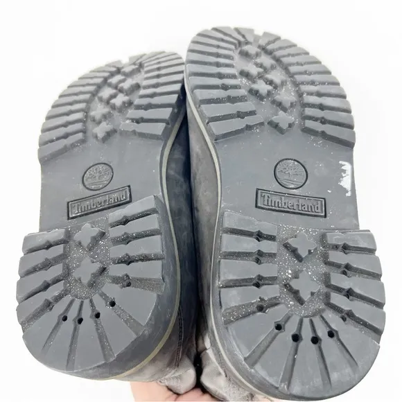 Timberland Roll Top Quilted‎ Gray Boot Size 6