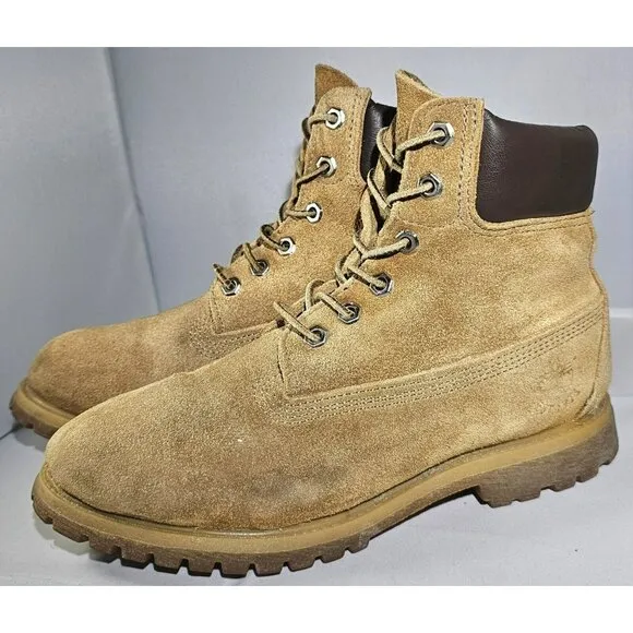 Timberland Women's Waterproof 6” Tan  Nubuck Leather Work Boots Size 7.5