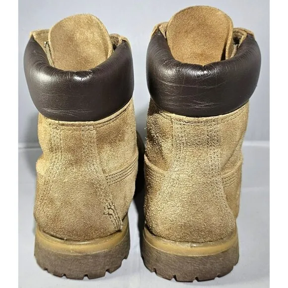 Timberland Women's Waterproof 6” Tan  Nubuck Leather Work Boots Size 7.5