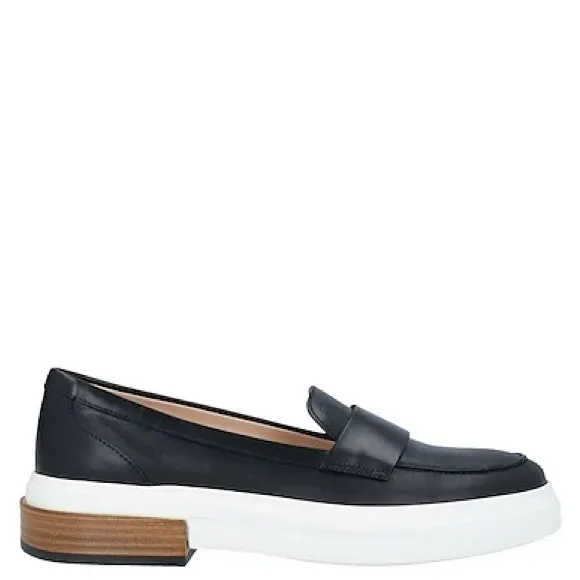 Tods Women’s Black Leather Loafers 39