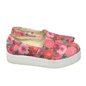 TOMS Alpargata Pink Poppy Print Shoe size 6.5
