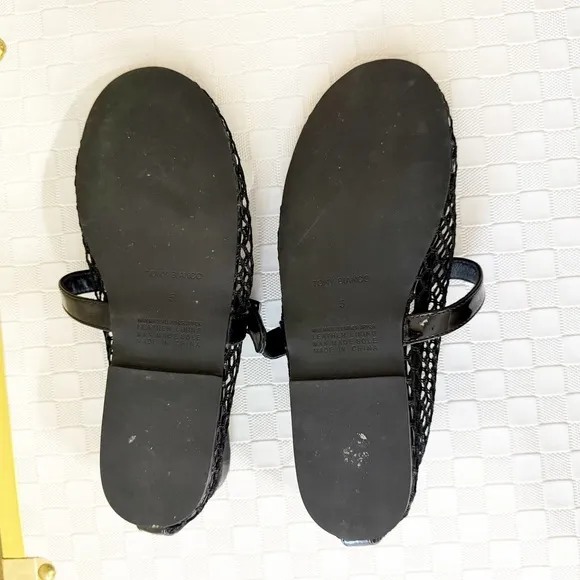 Tony Bianco Mia Buckle Mary Jane Mesh Net Flats in Black Shopbop Revolve $160