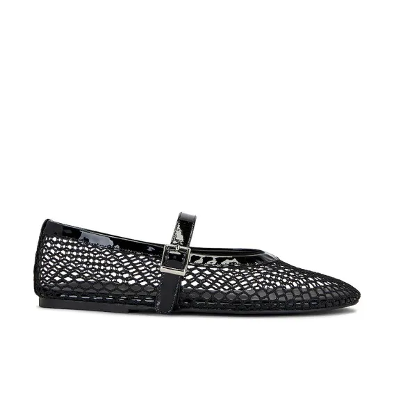 Tony Bianco Mia Buckle Mary Jane Mesh Net Flats in Black Shopbop Revolve $160