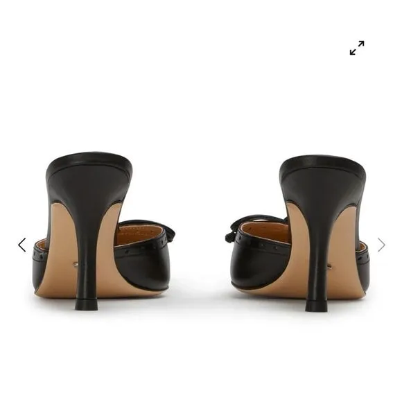 Tony Bianco Scooter black Shoes high heels mules slides Nappa Revolve 7