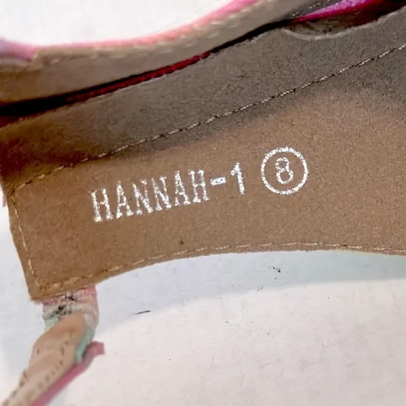 Top Moda Hannah tye dye block Heeled Sandals size 8