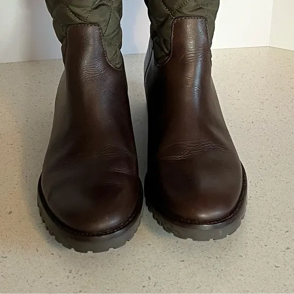 TORY BURCH 7.5 M ROWAN QUILTED LEATHER Pull-On RIDING TALL BOOTS MSRP$495