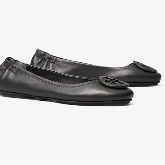 Tory Burch | Black Minnie Travel Flats