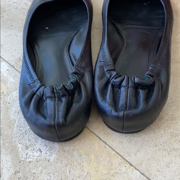 Tory Burch Black Reva Ballet Flats Silver HW - 8