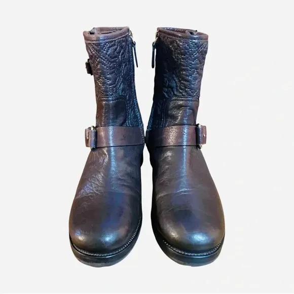 Tory Burch Chrystie Biker Boots Moto Bikercore Quilted Leather