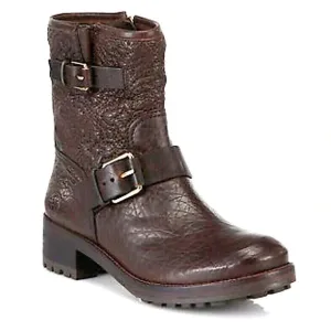 Tory Burch Chrystie Biker Boots Moto Bikercore Quilted Leather