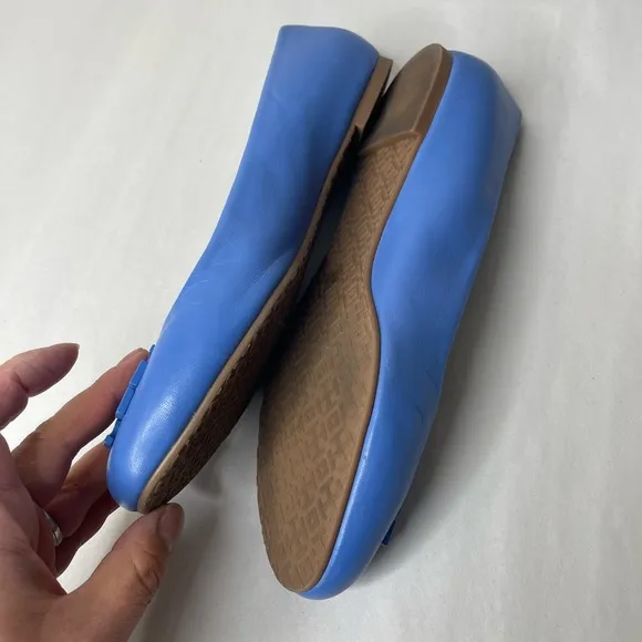 Tory Burch Lowell leather Ballet flats in Blue Sz 7.5 Worn once designer comfy