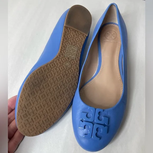 Tory Burch Lowell leather Ballet flats in Blue Sz 7.5 Worn once designer comfy
