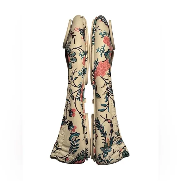Tory Burch Minnie Floral Print Travel Ballet Flats