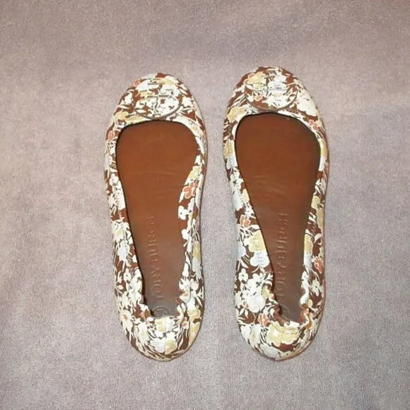 Tory Burch MINNIE Nappa Leather FLATS Size 9.5 SHOES Reverie Combo BALLET Travel