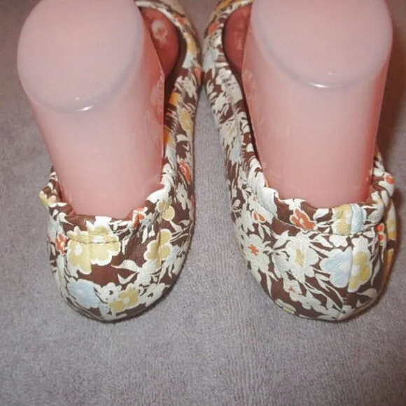 Tory Burch MINNIE Nappa Leather FLATS Size 9.5 SHOES Reverie Combo BALLET Travel