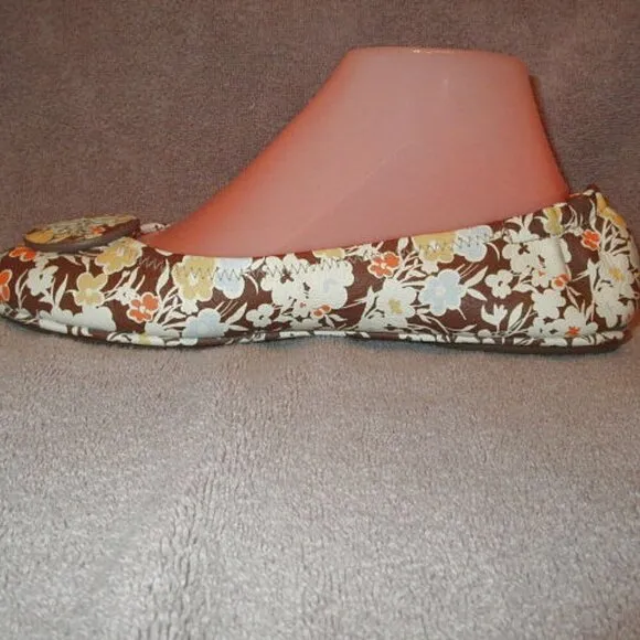 Tory Burch MINNIE Nappa Leather FLATS Size 9.5 SHOES Reverie Combo BALLET Travel