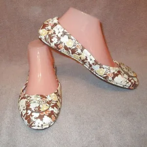 Tory Burch MINNIE Nappa Leather FLATS Size 9.5 SHOES Reverie Combo BALLET Travel