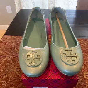 Tory Burch Minnie travel Ballet Flats in AUDREY BLUE,size13,BNIB,MSRP$228