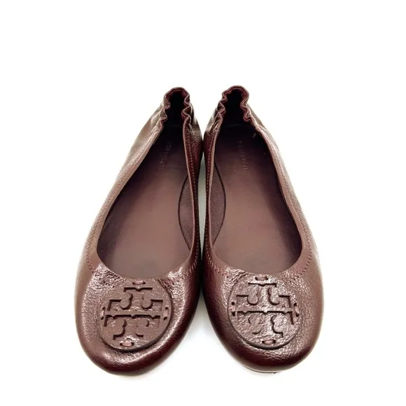 TORY BURCH Minnie Travel Ballet Flats - Leather Logo W/dust bag. Used once.