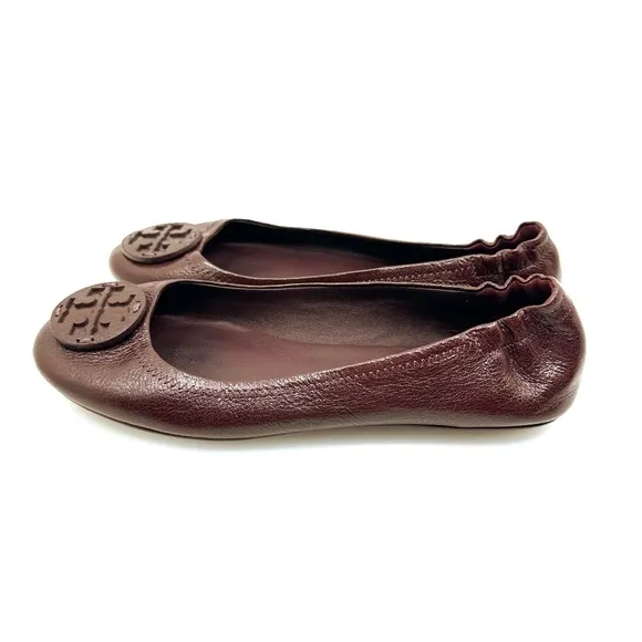 TORY BURCH Minnie Travel Ballet Flats - Leather Logo W/dust bag. Used once.