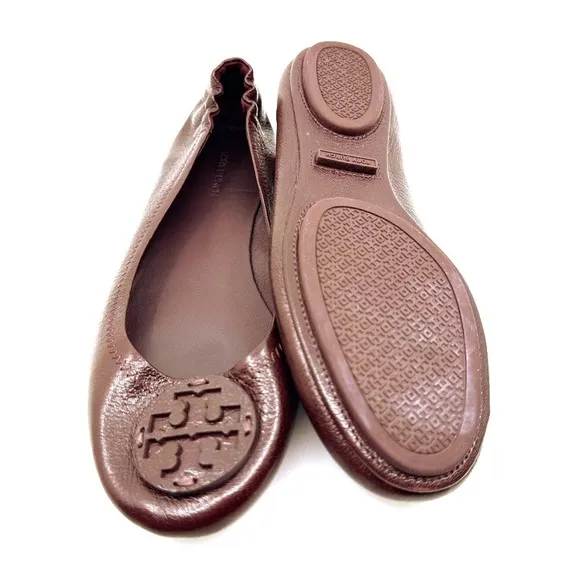 TORY BURCH Minnie Travel Ballet Flats - Leather Logo W/dust bag. Used once.