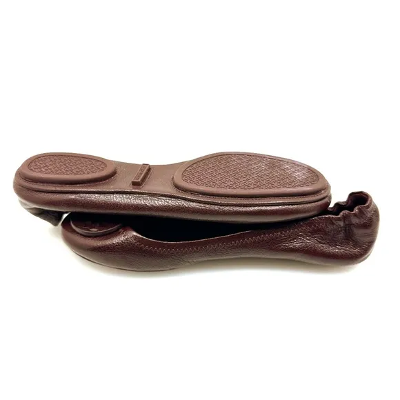 TORY BURCH Minnie Travel Ballet Flats - Leather Logo W/dust bag. Used once.