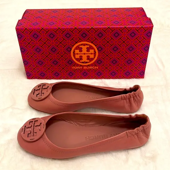Tory Burch Minnie Travel Ballet Flats with Leather Logo