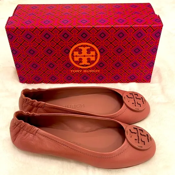 Tory Burch Minnie Travel Ballet Flats with Leather Logo
