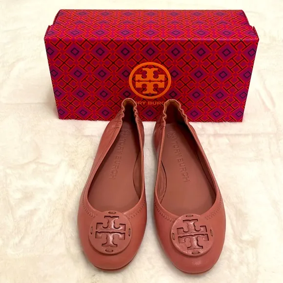 Tory Burch Minnie Travel Ballet Flats with Leather Logo