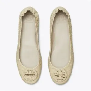 Tory Burch MINNIE Travel Jamaica Sand Ballet Flats