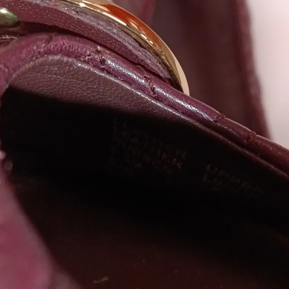 Tory Burch Minnie Travel Quilted Burgundy Leather Logo Ballet Flats