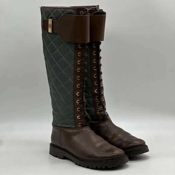 Tory Burch Quilted Puffer Boots. Size 7