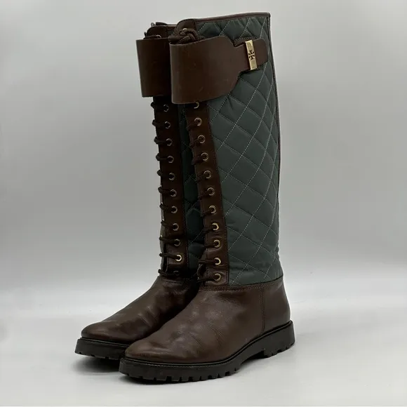 Tory Burch Quilted Puffer Boots. Size 7