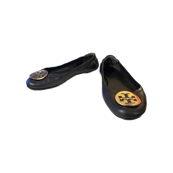 Tory Burch Reva Ballet Flat Black Nappa leather, Size 9.5