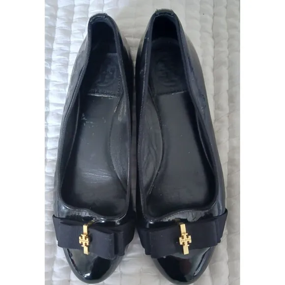 Tory Burch Shoes Womens Size 5.5 Black Trudy Smoking Slipper Ballet Flat