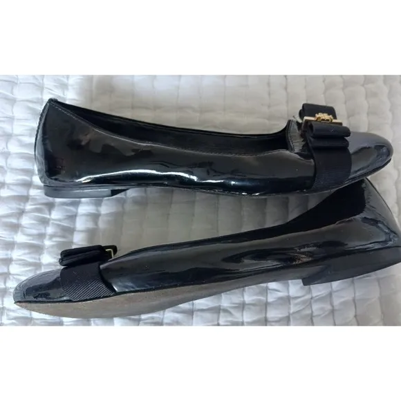 Tory Burch Shoes Womens Size 5.5 Black Trudy Smoking Slipper Ballet Flat