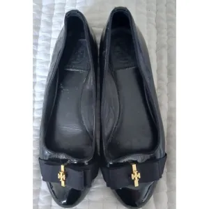Tory Burch Shoes Womens Size 5.5 Black Trudy Smoking Slipper Ballet Flat