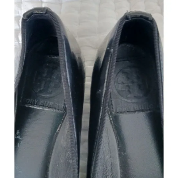 Tory Burch Shoes Womens Size 5.5 Black Trudy Smoking Slipper Ballet Flat