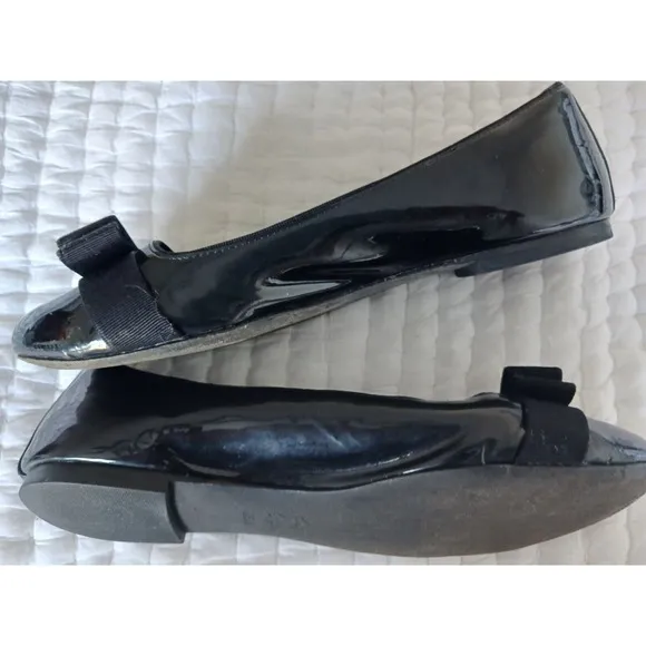 Tory Burch Shoes Womens Size 5.5 Black Trudy Smoking Slipper Ballet Flat