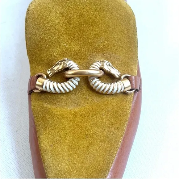 Tory Burch Tiramisu Tan Jessa Suede &amp; Leather Loafers