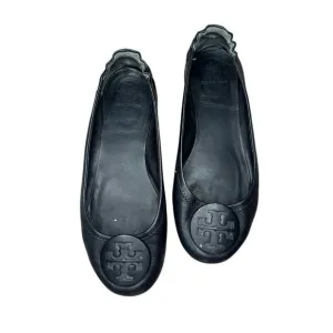 Tory Burch Women’s 7.5 Minnie Travel Ballet Flats Black Comfort Slip On Shoes