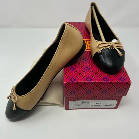 Tory Burch Women’s Cap-Toe Ballet Flats – Size 6.5 BNWT
