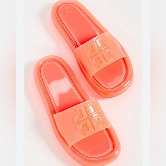 TORY BURCHBUBBLE JELLY SLIDES SANDALS - NEONFLUORESCENT PINK$188 Sz 7 NEW