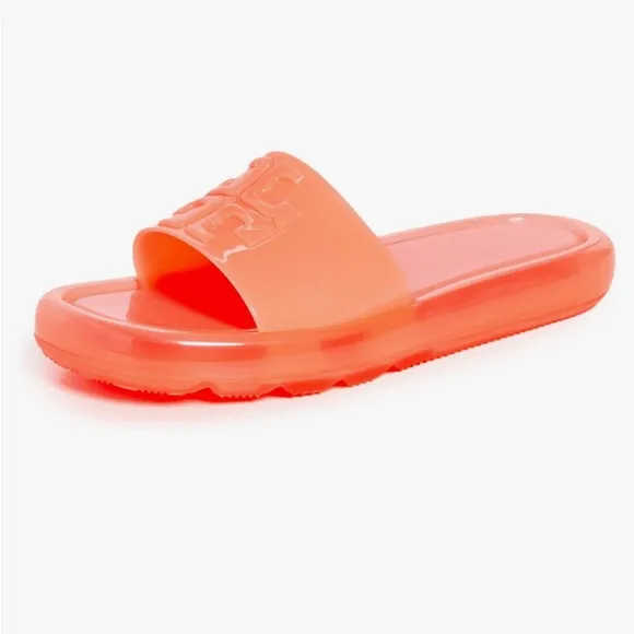 TORY BURCHBUBBLE JELLY SLIDES SANDALS - NEONFLUORESCENT PINK$188 Sz 7 NEW