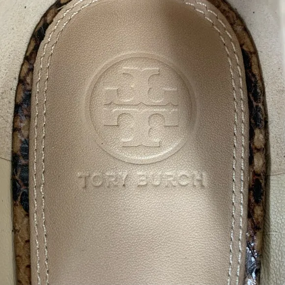 Tory Burch~Women’s “Roccia” Python Gemini‎ Link Leather Loafers/Flats~Sz 10.5