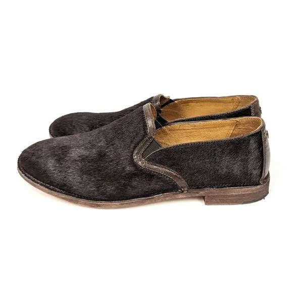 Trask Brown Genuine Calf Hair Ali Flat Loafers