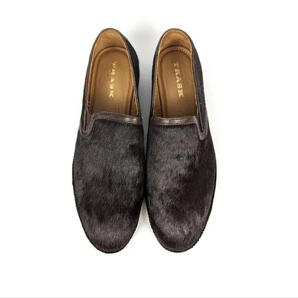 Trask Brown Genuine Calf Hair Ali Flat Loafers