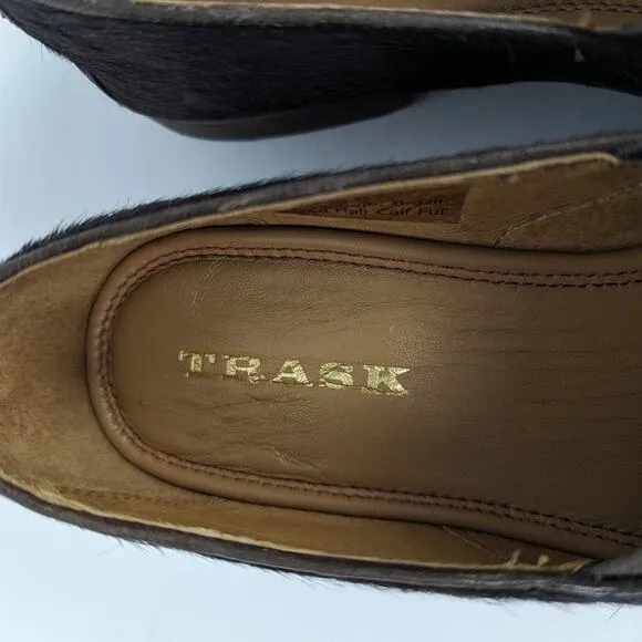 Trask Brown Genuine Calf Hair Ali Flat Loafers